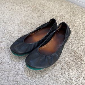 Tieks Black Leather Ballet Flats